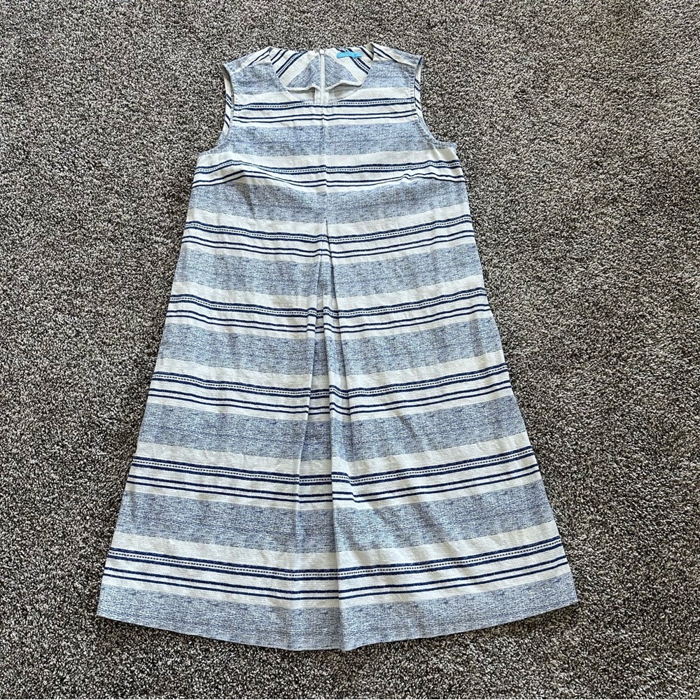 J. McLaughlin Tracy Blue and White Striped Sleeveless Dress Size Small 💙🤍 - Picture 2 of 11